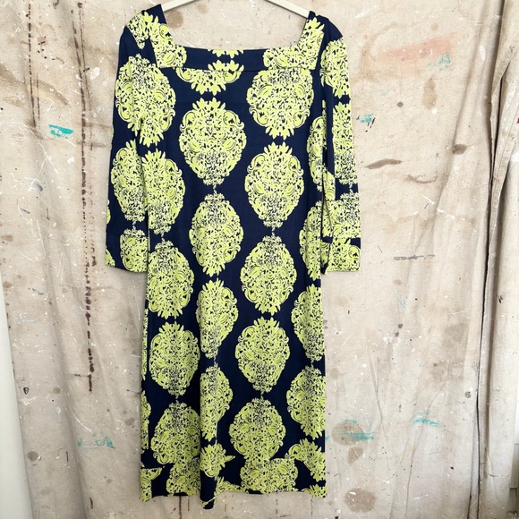 Lilly Pulitzer Silk Stretch Dress in Newport Navy Blue - Picture 3 of 4